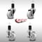 Service Caster 3'' SS Nylon Swivel 1-5/8'' Expanding Stem Caster Set with Brake, 4PK SCC-SSEX20S314-NYS-TLB-158-4 - alternate 4
